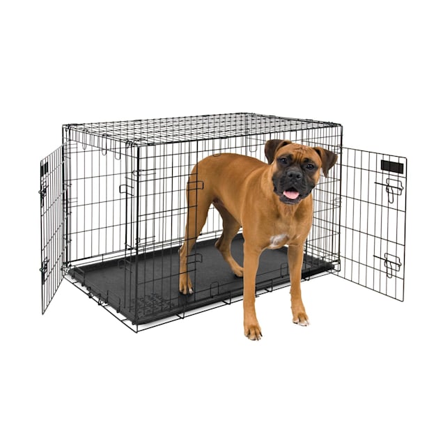Petmate 2 Door Training Retreat Wire Dog Kennel in Black, X-Large, 42" L X 28" W X 30" H - Carousel image #1
