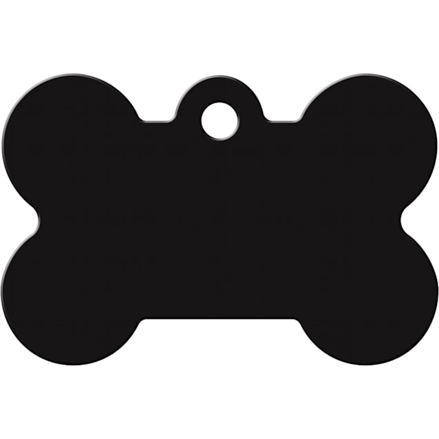 Quick-Tag Georgia Tech NCAA Bone Personalized Engraved Pet ID Tag Large Black 1 1/2 W X 1 H 