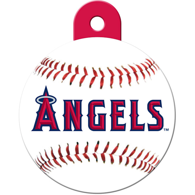 Quick-Tag Los Angeles Angels MLB Personalized Engraved Pet ID Tag, 1 1/4 W  X 1 1/2 H