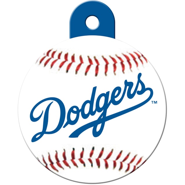 Quick-Tag Los Angeles Dodgers MLB Personalized Engraved Pet ID Tag, 1 1/4  W X 1 1/2 H