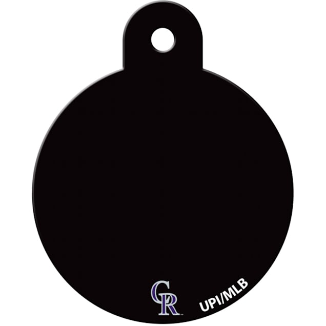 Quick-Tag Colorado Rockies MLB Personalized Engraved Pet ID Tag, 1 1/4 W X  1 1/2 H