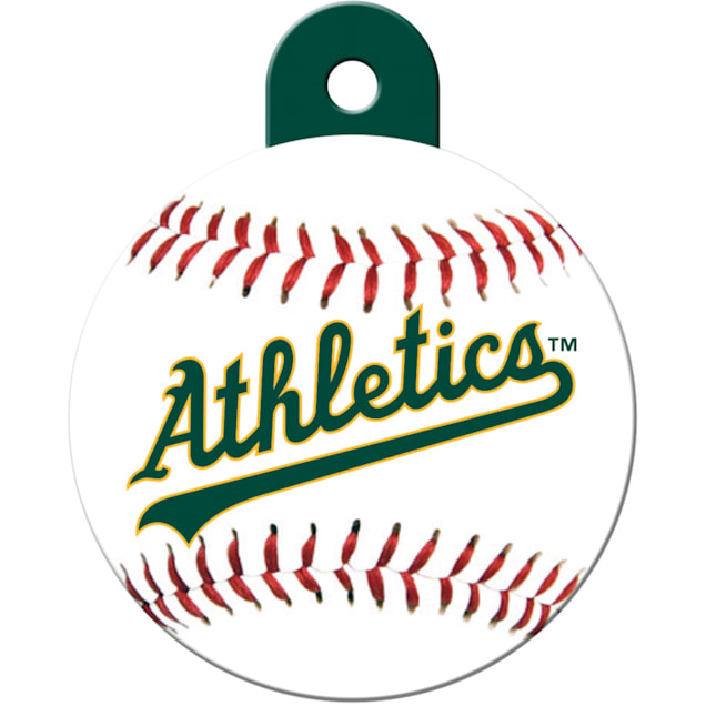 Quick-Tag Oakland Athletics MLB Personalized Engraved Pet ID Tag, 1 1/4 W  X 1 1/2 H