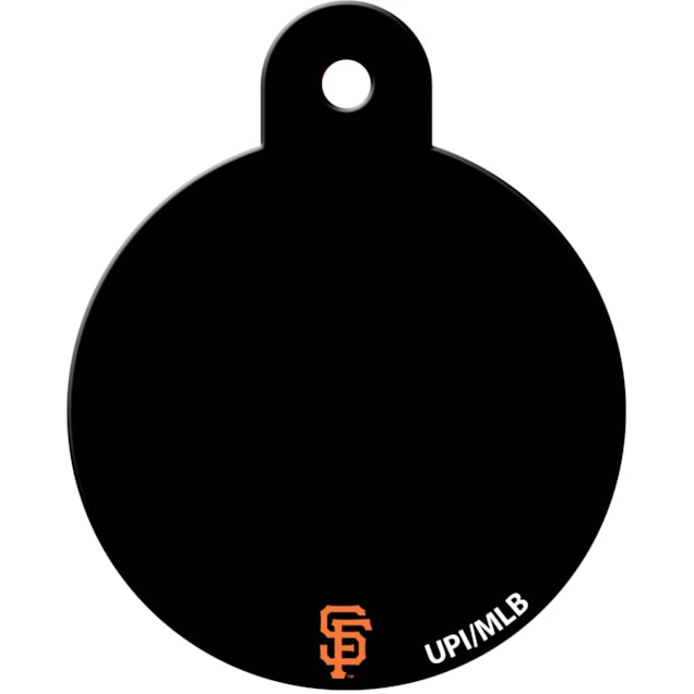 Quick-Tag San Francisco Giants MLB Personalized Engraved Pet ID Tag, 1 1/4 W X 1 1/2 H, Large, Black