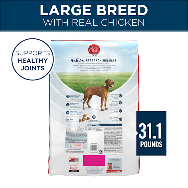 Purina ONE SmartBlend Large Breed Formula Adult Dry Dog Food 31.1 lb. Bag