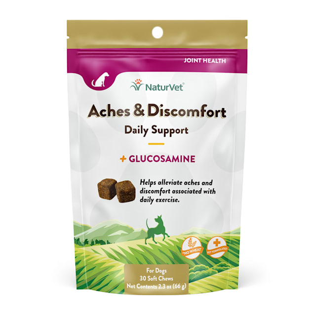 NaturVet Aches & Discomfort Hip & Joint Health Soft Chews for Dogs, 2.29 oz. - Carousel image #1
