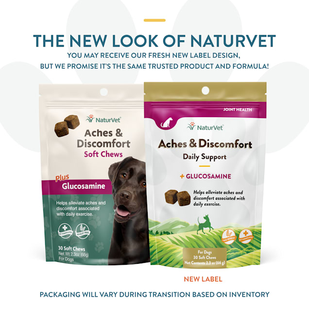 NaturVet Hip Joint Health Soft Chews for Dogs 2.29 oz