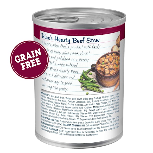 Blue Buffalo Beef Stew Grain Free Natural Dog Food 12.5 oz