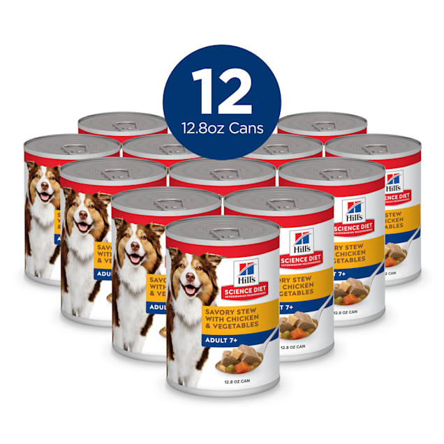 Hill's Science Diet Small & Mini Chicken & Barley Wet Dog Food For 7+ Senior Dogs, 5.8oz Can 24pk