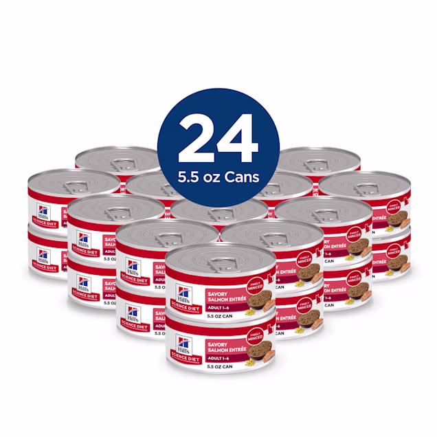 Hill's Science Diet Adult Salmon Canned Cat Food, 5.5 oz. 24 Ct