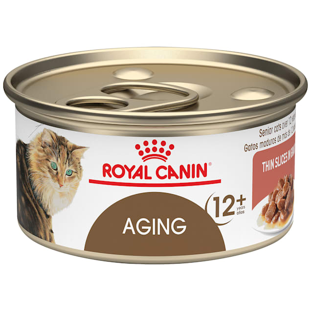 Royal Canin Aging 12+ Thin Slices in Gravy Canned Wet Cat Food, 3 oz., Case of 24 - Carousel image #1