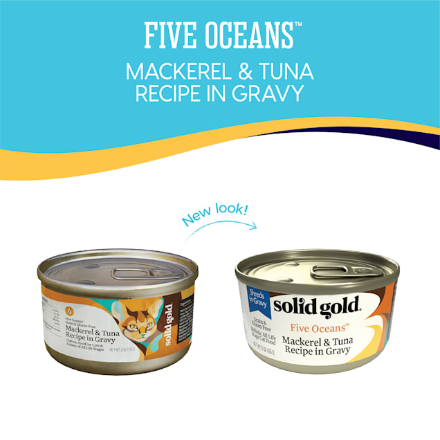 Solid Gold Five Oceans Mackerel Tuna Grain Free Canned Cat Food 3 Oz Case Of 12 Petco