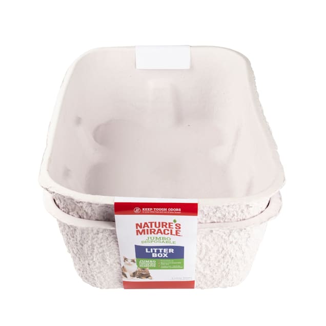 Nature S Miracle Jumbo Disposable Cat Litter Box With Baking Soda 2 Count Petco