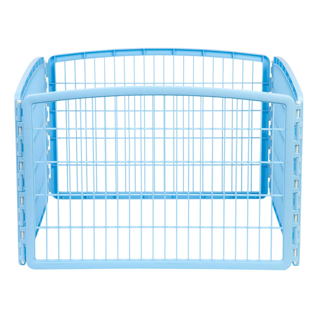 Iris Blue Four Panel Pet Containment and Exercise Pen without Door, 23.6" L X 35.3" W X 23.6" H - Carousel image #1