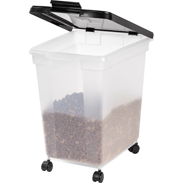 Iris Black and Clear Airtight Food Storage Container, 15.7 L X 18.7 W X  19.5 H, 50#