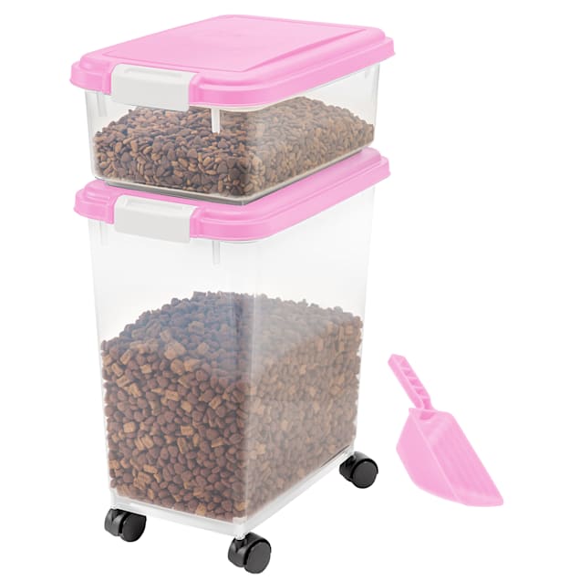 Iris 3-Piece Airtight Pet Food Storage Set, Chocolate