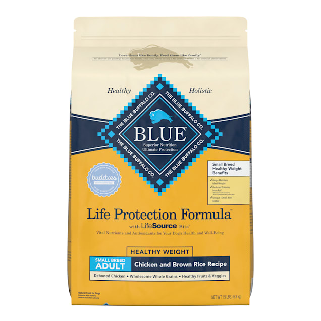 Blue Buffalo Blue Life Protection Formula Small Breed Adult Healthy Weight Chicken & Brown Rice Dry Dog Food, 15 lbs. - Carousel image #1