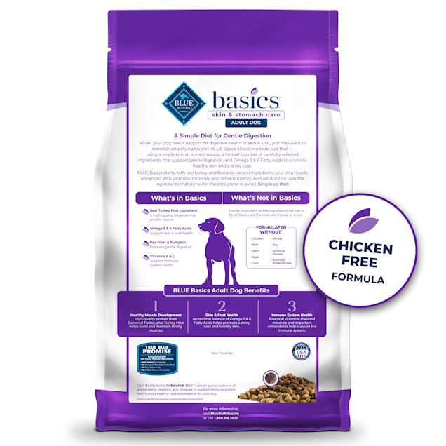 Blue Buffalo Basics Grain Free Limited Ingredient Diet Turkey Adult Dry Dog Food 4 lbs