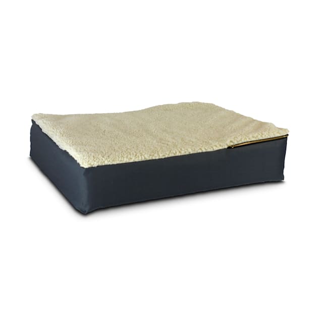 Snoozer Super Waterproof Orthopedic Lounger in Gunmetal & Cream, 36" L x 28" W - Carousel image #1