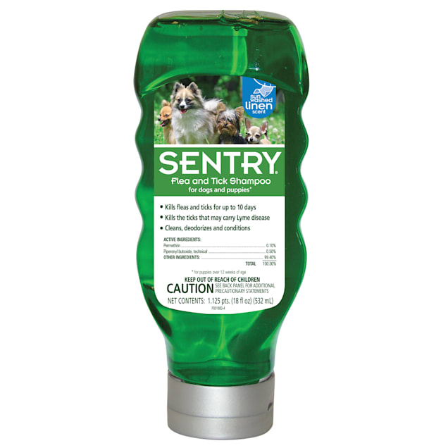 Sentry Flea & Tick Sunwashed Linen Scent Shampoo for Dogs & Puppies, 18 fl. oz. - Carousel image #1