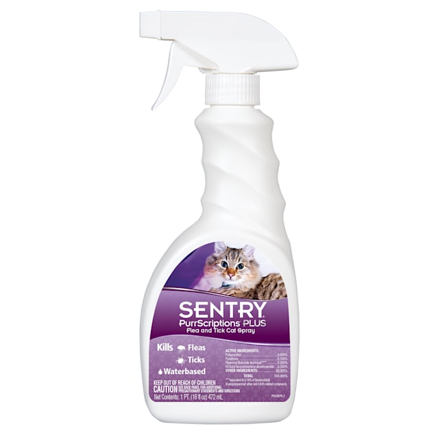 Sentry PurrScriptions Plus Flea & Tick Cat Spray, 16 fl. oz. - Carousel image #1