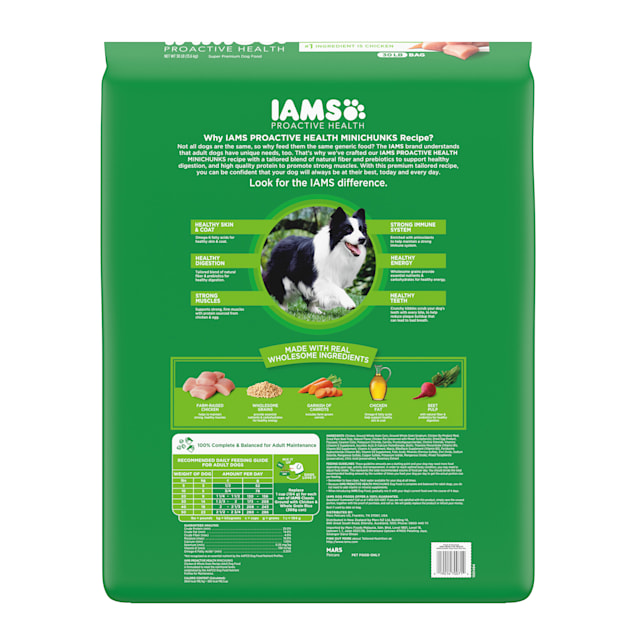Iams Proactive Health Minichunks With Chicken Whole Grain Recipe Adult Dry Dog Food 30 Lbs Petco [ 636 x 636 Pixel ]
