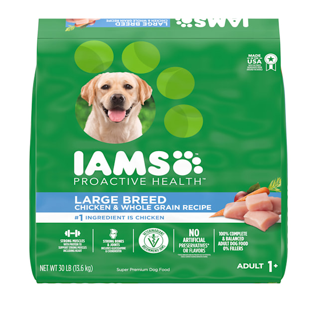 IAMS ProActive Health Large Breed Dry Dog Food with Real Chicken 30 lbs