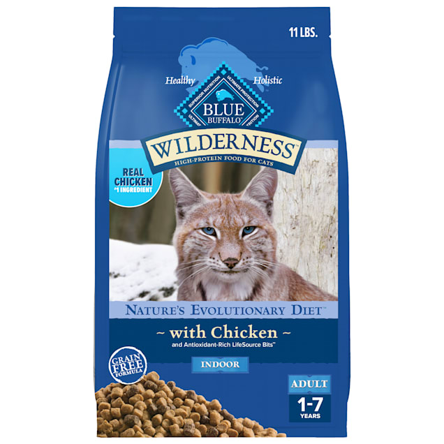 Blue Buffalo Blue Wilderness Adult Indoor Chicken Recipe Dry Cat Food, 11 lbs. on Sale At PETCO