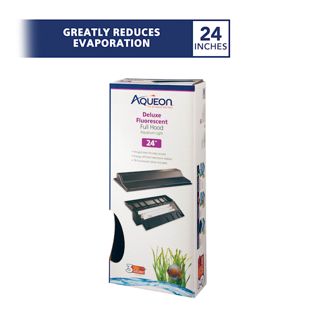 Aqueon Aquarium Black 24" Fluorescent Deluxe Full Hood - Carousel image #1