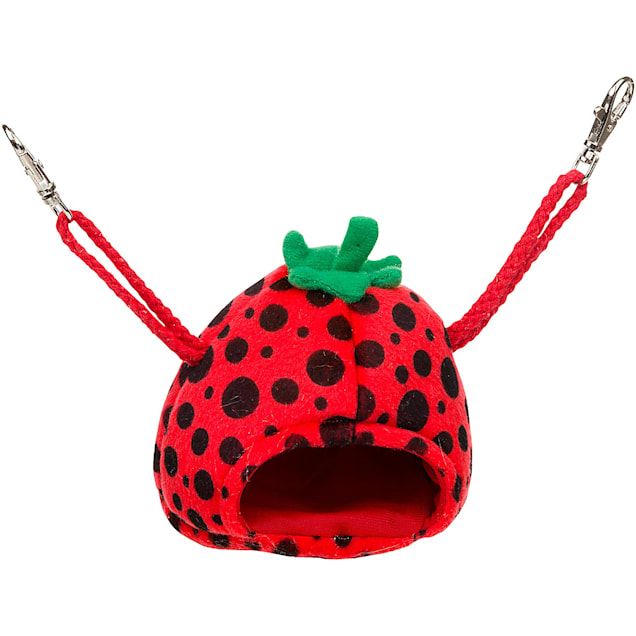 Multipet Small Strawberry House Small Animal Hideaway, 4" L X 4" W X 4" H - Carousel image #1