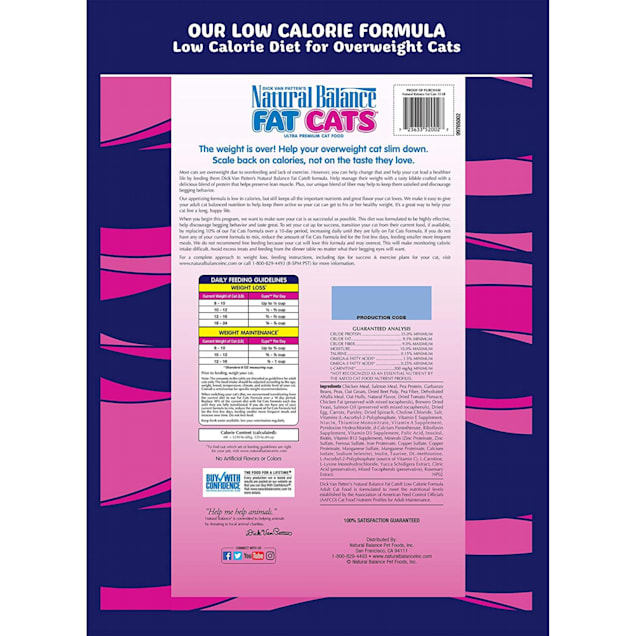 Natural Balance Fat Cats Low Calorie Chicken Salmon Meal for