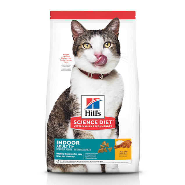Hill's Science Diet Adult 11+ Indoor Chicken Recipe Dry Cat Food, 7 lbs. - Carousel image #1