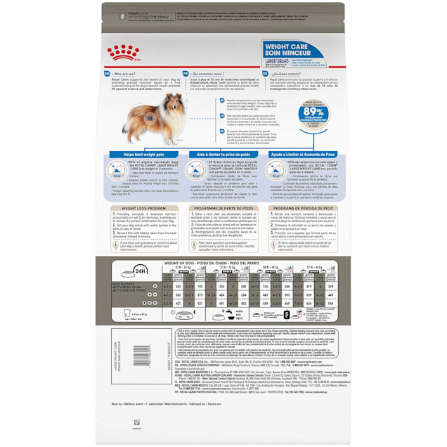 Royal canin large breed weight control best sale