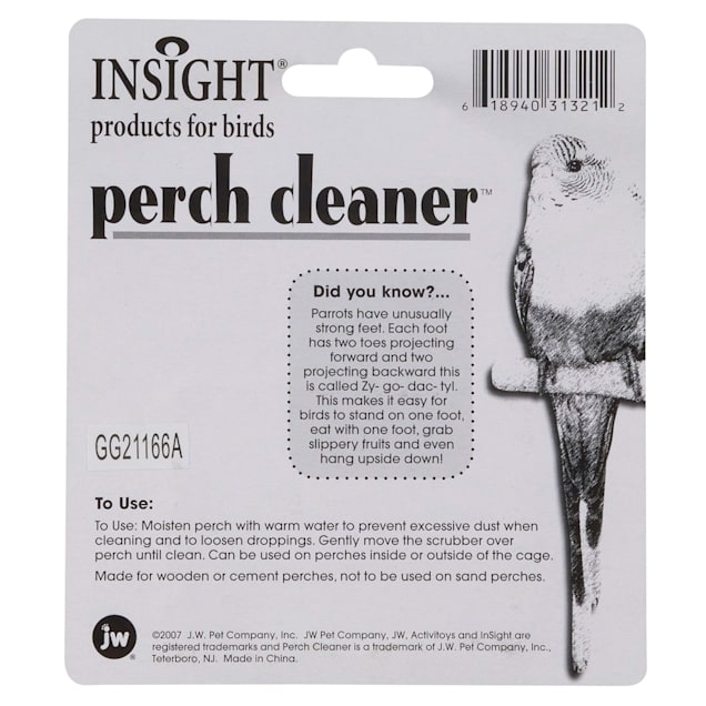 JW Pet Insight Bird Perch Cleaner, 2.5" L X 1.5" W