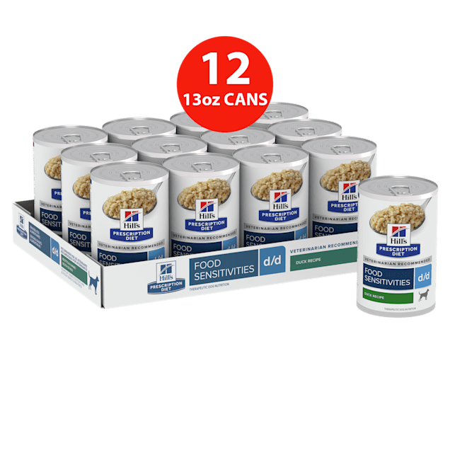 Hill s Prescription Diet d d Skin Food Sensitivities Duck Formula Canned Dog Food 13 oz. Case of 12 Petco