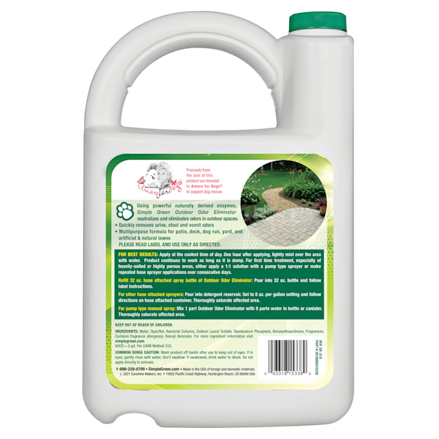 Simple Green Outdoor Pet Odor Eliminator 1 Gallon Petco