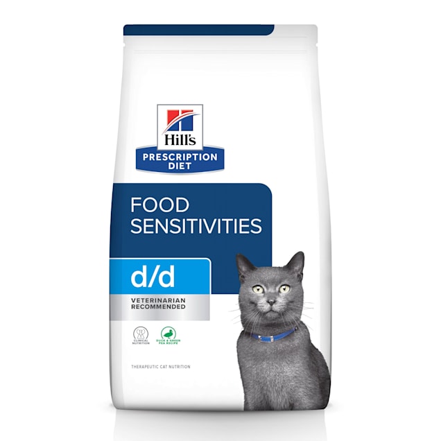 Hill's Prescription Diet d/d Skin/Food Sensitivities Duck & Green Pea Formula Dry Cat Food, 8.5 lbs., Bag - Carousel image #1