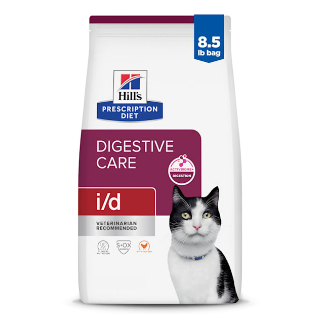 Hill s Prescription Diet i d Digestive Care Chicken Flavor Dry Cat Food 8.5 lbs. Bag