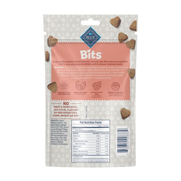 Blue Buffalo Salmon Soft Training Treats with DHA 4 oz