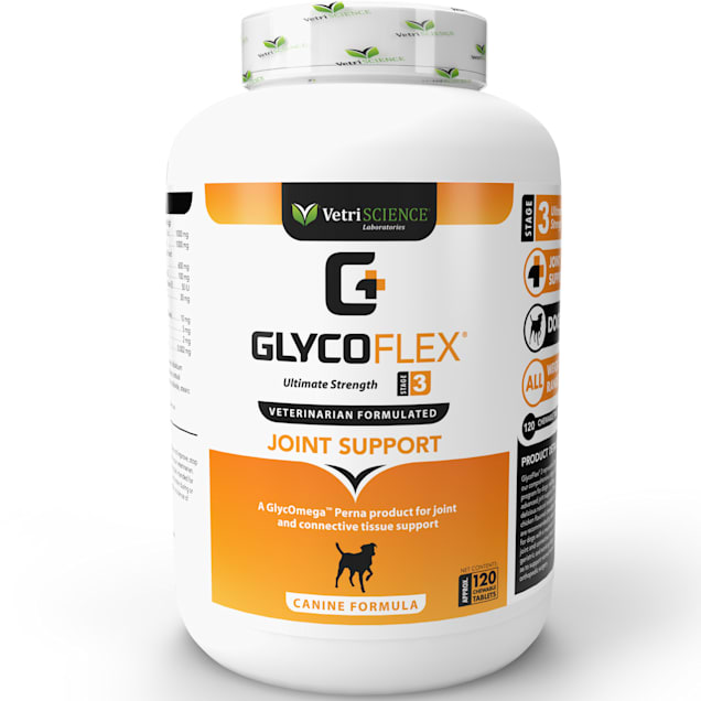 VetriScience Laboratories GlycoFlex 3 Chewable Dog Tablets, 120 count. - Carousel image #1