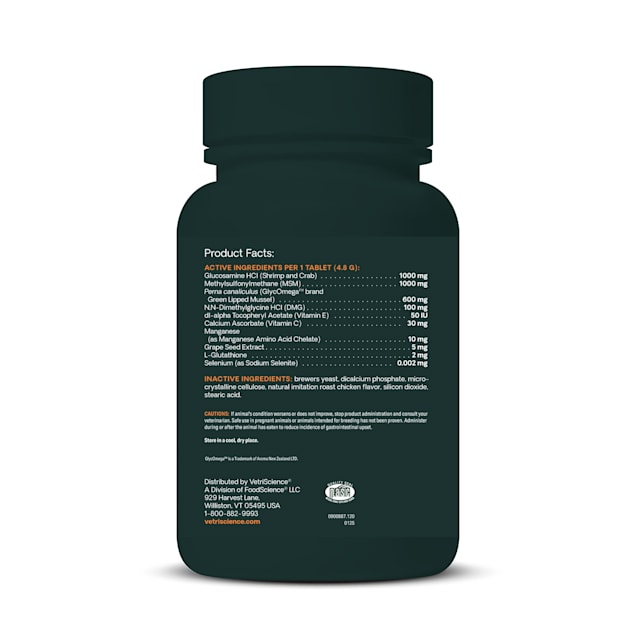 vetriscience laboratories glycoflex 3 chewable dog tablets 120 count