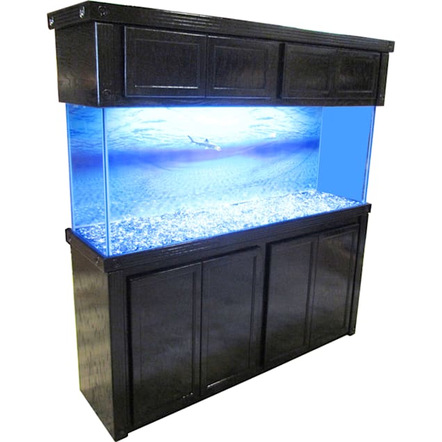 R J Enterprises 72x18 Black Empire Reef Cabinet For 125 And 150 Gallon Acrylic Aquariums Petco