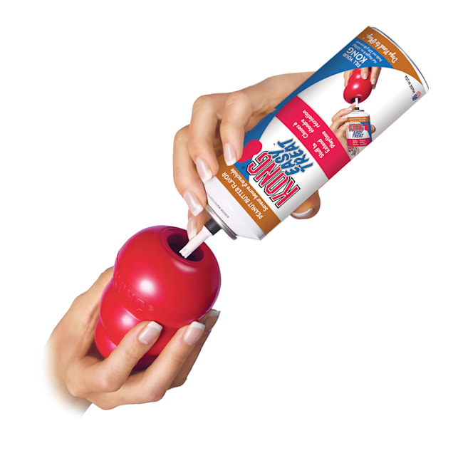 Peanut butter in a kong for puppies 2025