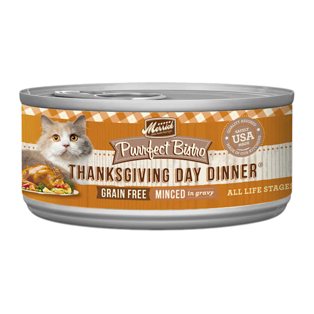 Merrick Purrfect Bistro Grain Free Thanksgiving Day Dinner Wet Cat Food, 3 oz., Case of 24 - Carousel image #1