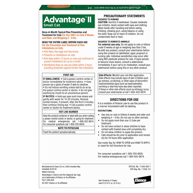 Advantage 11 for cats on sale