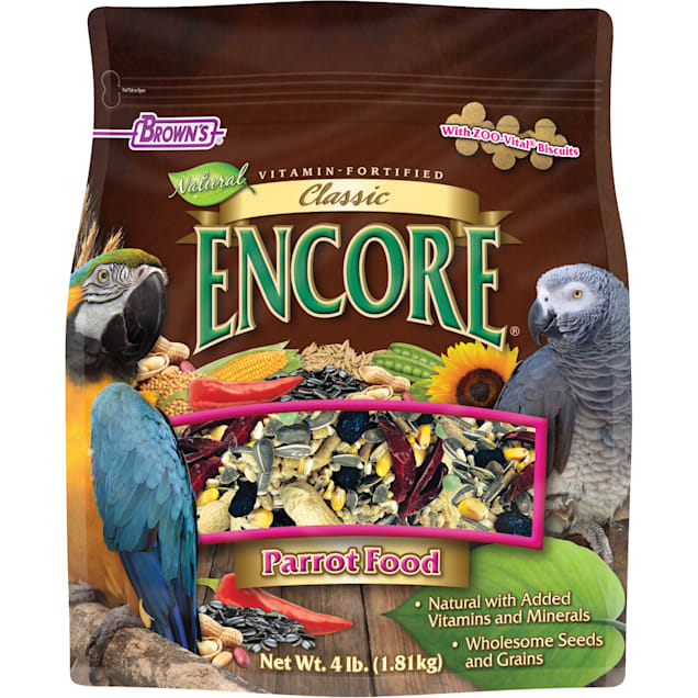 Encore cheap parrot food