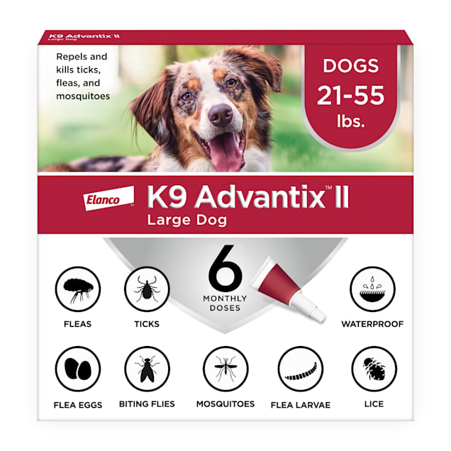 K9 Advantix II Vet-Recommended Flea, Tick & Mosquito Treatment & Prevention  for Large Dogs, Count of 6