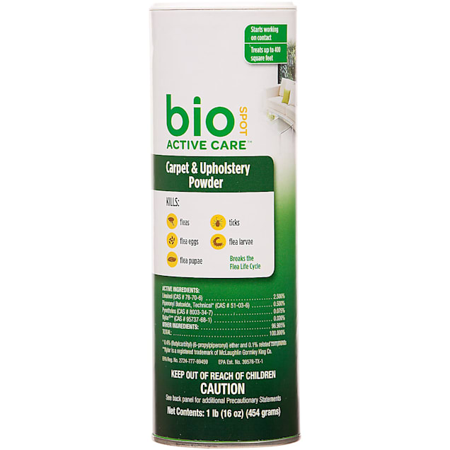Bio Spot Active Care Flea & Tick Carpet & Upholstery Powder, 16 oz. - Carousel image #1