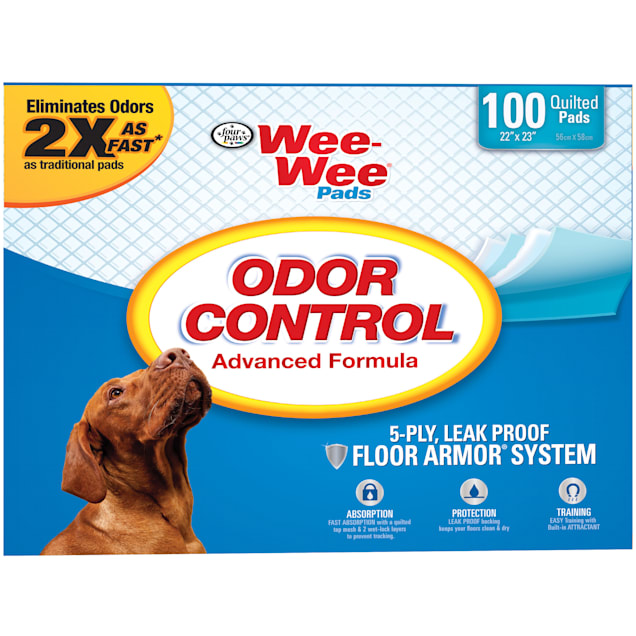 Wee Wee Odor Control Puppy Pads Pack of 100 pads Petco