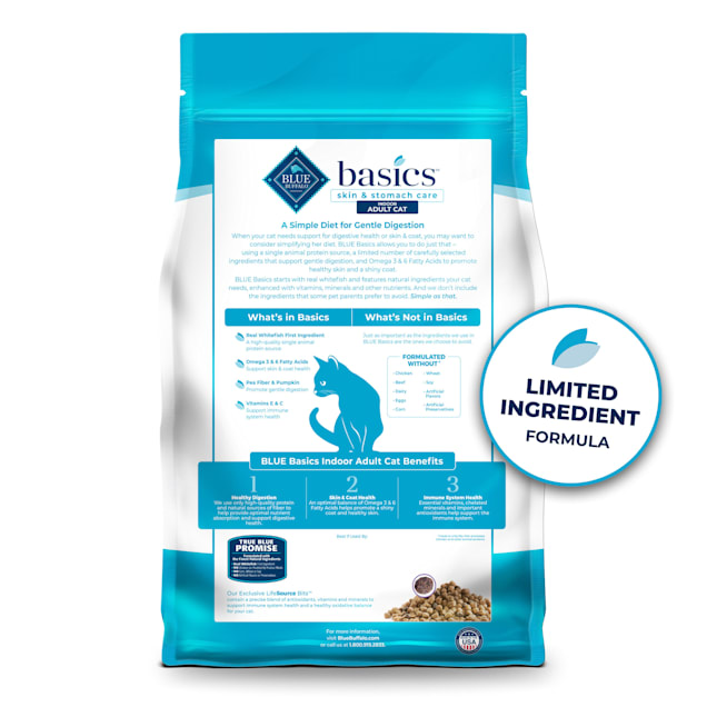 Blue Buffalo Basics Grain Free Fish Potato Cat Food 5 lbs