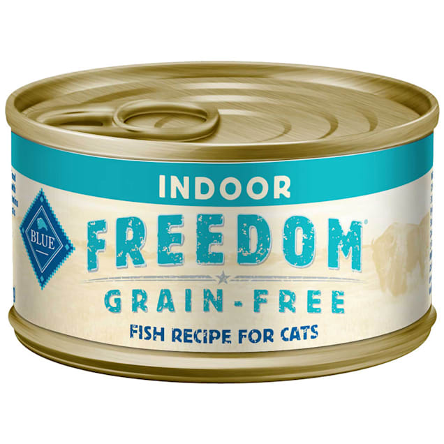 Blue Buffalo Blue Freedom Grain-Free Indoor Fish Recipe Wet Cat Food, 5.5 oz., Case of 24 - Carousel image #1